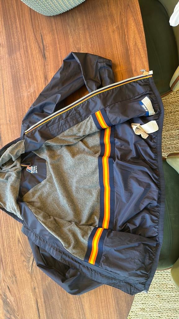 Kway regenjas maat 140 donkerblauw, Ophalen of Verzenden, Zo goed als nieuw, Jongen of Meisje, Jas