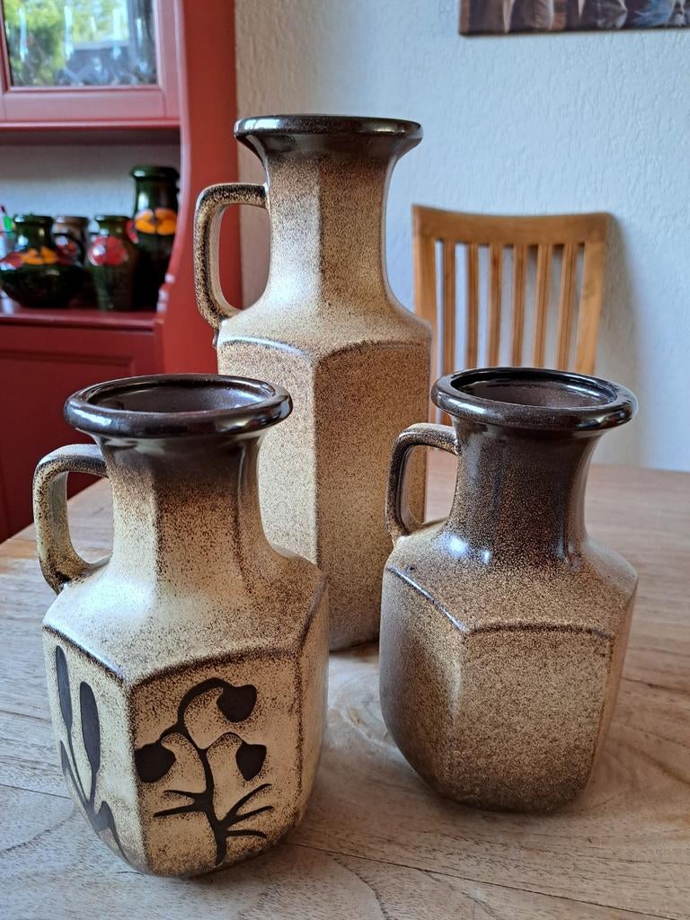 Set van 3 West Germany vazen, Scheurich, Ophalen of Verzenden