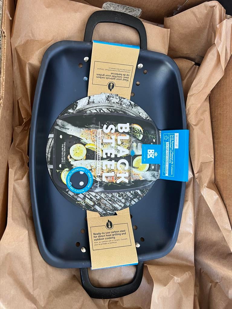 BBQ BK Black Steel Grill Schaal  NIEUW voor de BBQ, Tuin en Terras, Ophalen of Verzenden, Nieuw