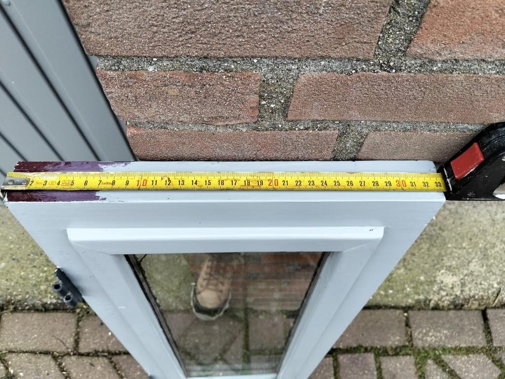 Klapraam douche of toilet met dubbel glas, Gebruikt, Raamkozijn, Minder dan 75 cm, Inclusief glas