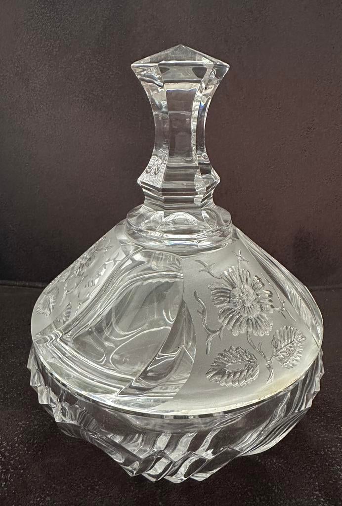 Bonbonnière met deksel kristal, Ophalen of Verzenden