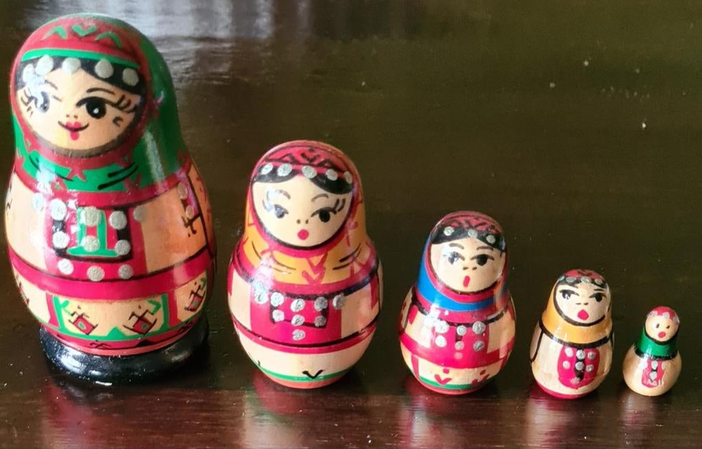 MATROESJKA VINTAGE POPPETJES, Ophalen of Verzenden