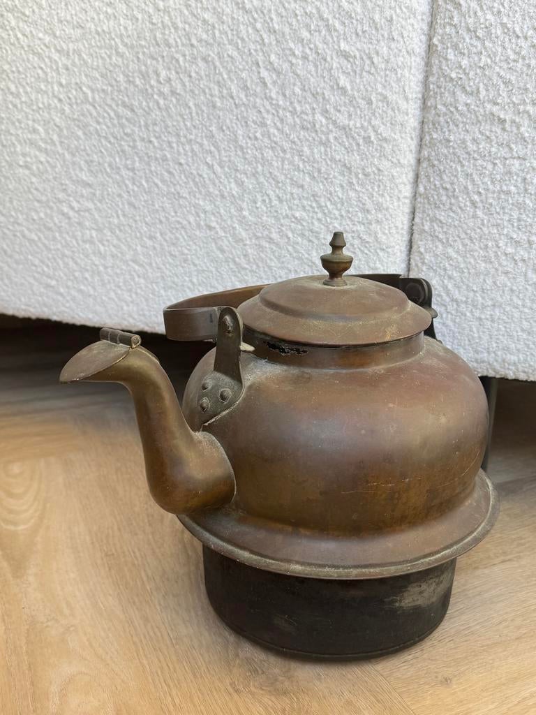 Antieke Koperen Ketel met Jaartal 1896 - Decoratief, Ophalen of Verzenden, Koper
