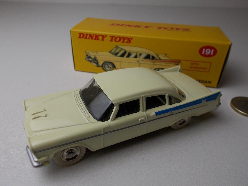 Dinky Toys 191 (ATLAS!) DODGE ROYAL SEDAN + DOOSJE., Ophalen of Verzenden, Nieuw, Auto, Dinky Toys