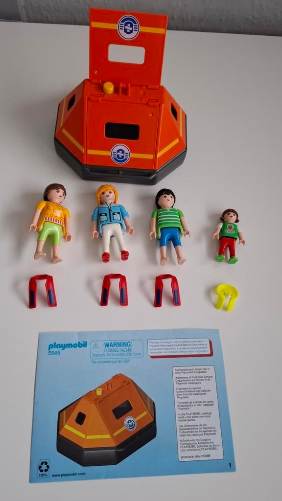 Playmobil Reddingsvlot met drenkelingen  - 5545, Kinderen en Baby's, Speelgoed | Playmobil, Ophalen, Zo goed als nieuw, Complete set