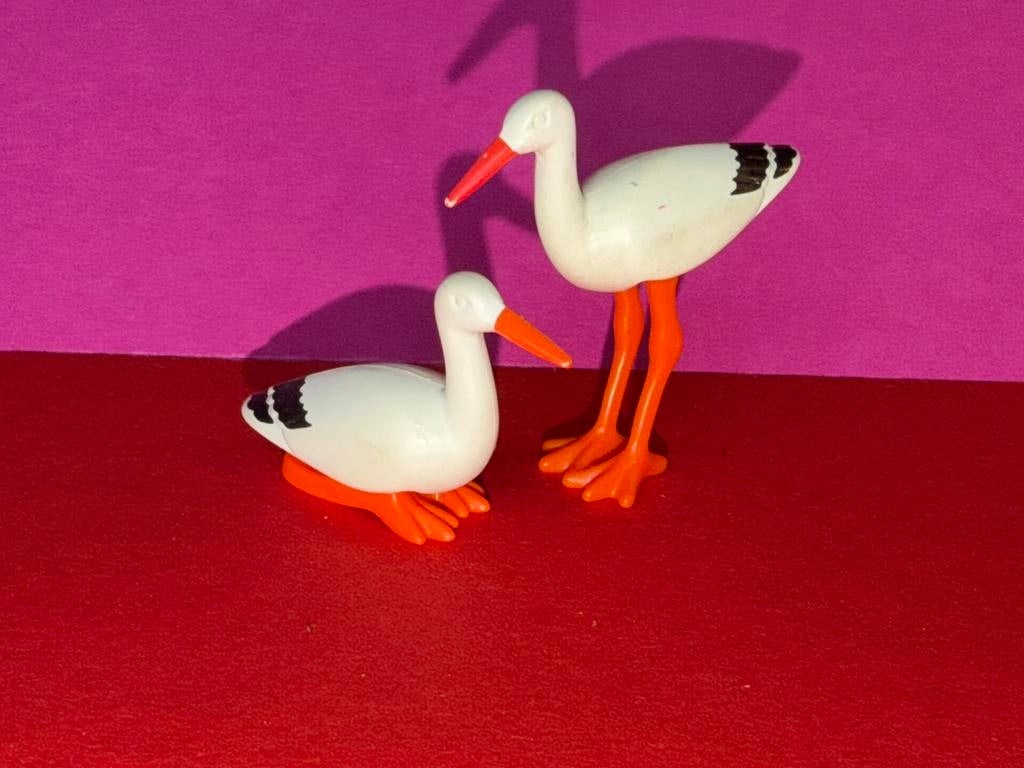 Feb 407: playmobil: dieren: ooievaars koppel, Ophalen of Verzenden, Gebruikt, Los playmobil