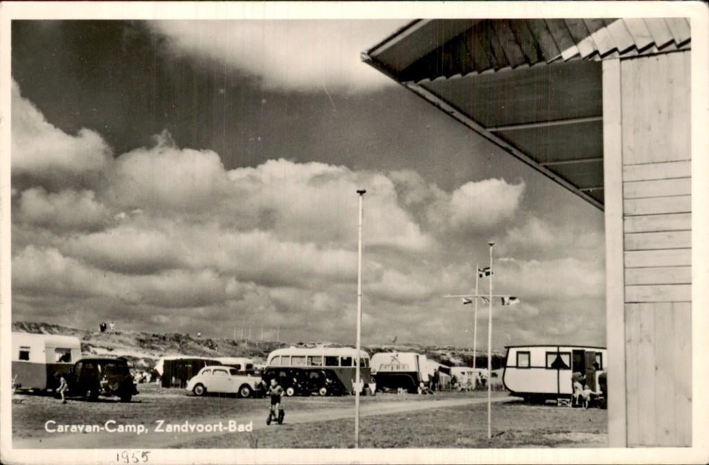 Zandvoort-Bad - Caravan-Camp - Caravans, Ophalen of Verzenden, 1940 tot 1960, Gelopen, Noord-Holland