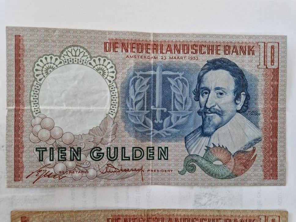 1586.Papieren 10 gulden 1953, Ophalen of Verzenden, 10 gulden, Los biljet