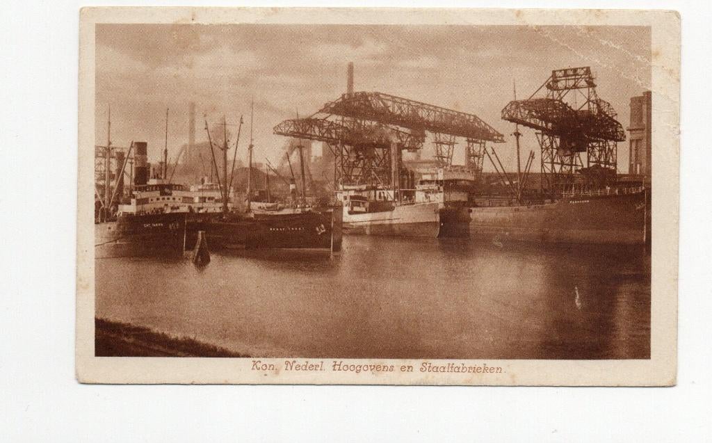 IJmuiden. Kon. Nederl. Hoogovens etc.   (1933), Verzamelen, Ophalen of Verzenden, 1920 tot 1940, Gelopen, Noord-Holland