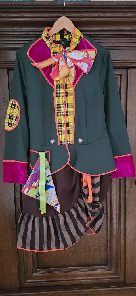 Mad Hatter carnavalspak dames maat L, Ophalen, Carnaval, Maat 42/44 (L), Zo goed als nieuw