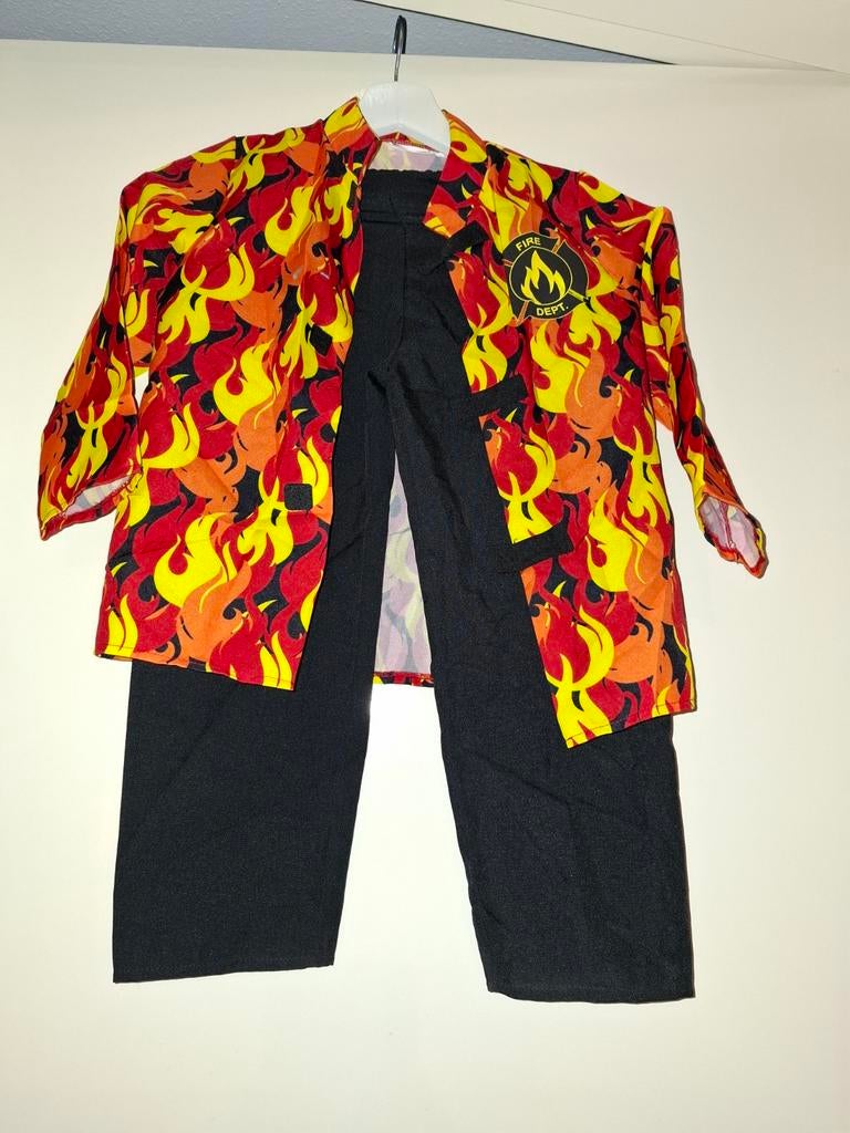 Carnaval Brandweerpak - Maat 116, Ophalen of Verzenden, Gebruikt, 110 t/m 116, Jongen of Meisje