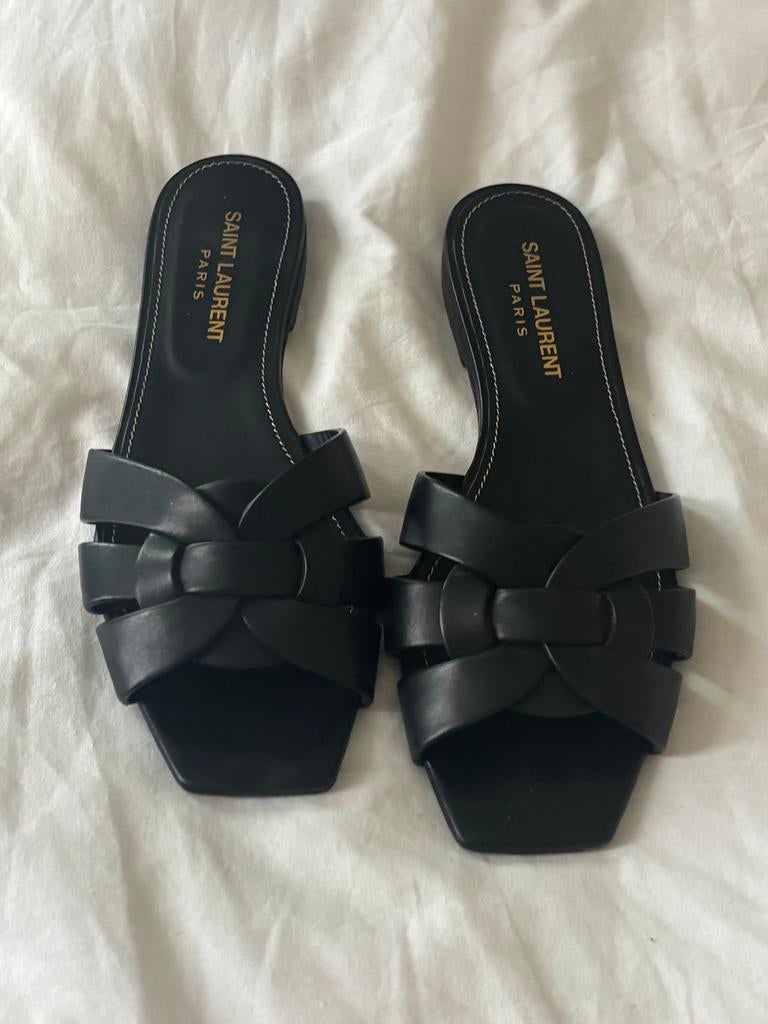 Saint Laurent Mules, Ophalen of Verzenden, Zo goed als nieuw, Zwart, Sneakers of Gympen