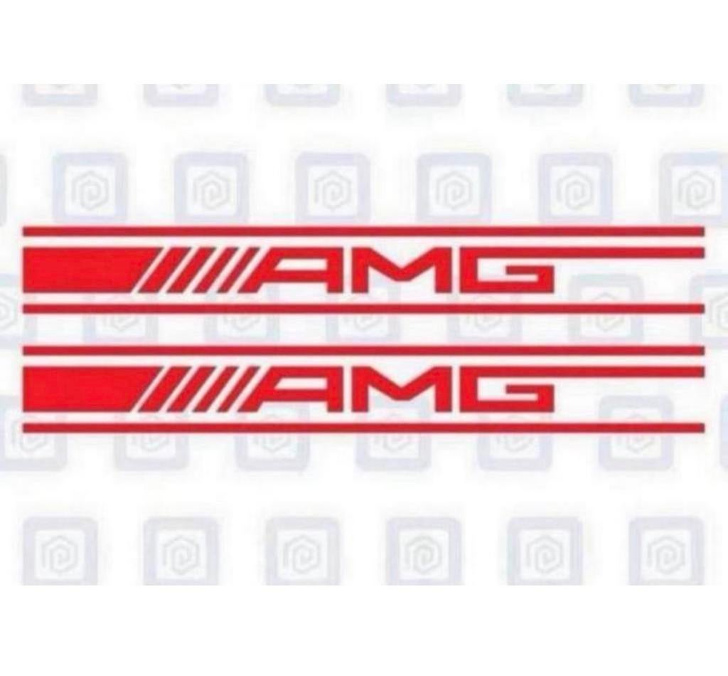 Mercedes A45 SPOILER Stickers AMG Vinyl 2X Sticker Logo ROOD, Ophalen of Verzenden, H, H, H
