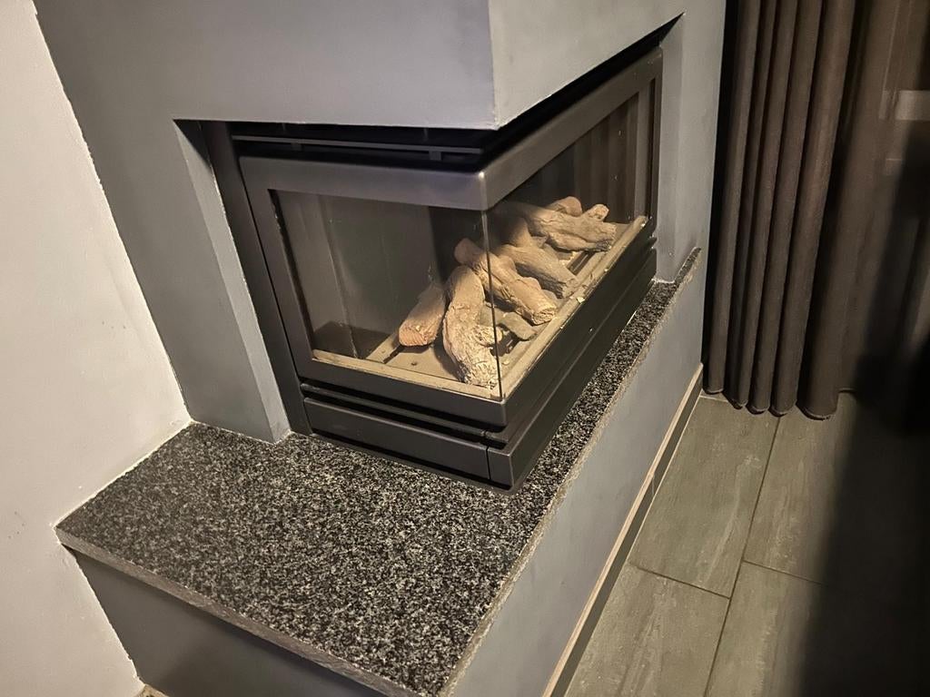 Barbas hoek gaskachel, Ophalen, Gebruikt, Inbouwhaard, Gashaard