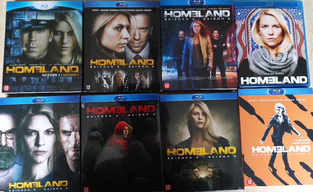 Homeland - Complete Serie 1 - 8 (8 LOSSE DVD/BLURAY BOXEN), Boxset, Ophalen of Verzenden, Actie en Avontuur, Nieuw in verpakking