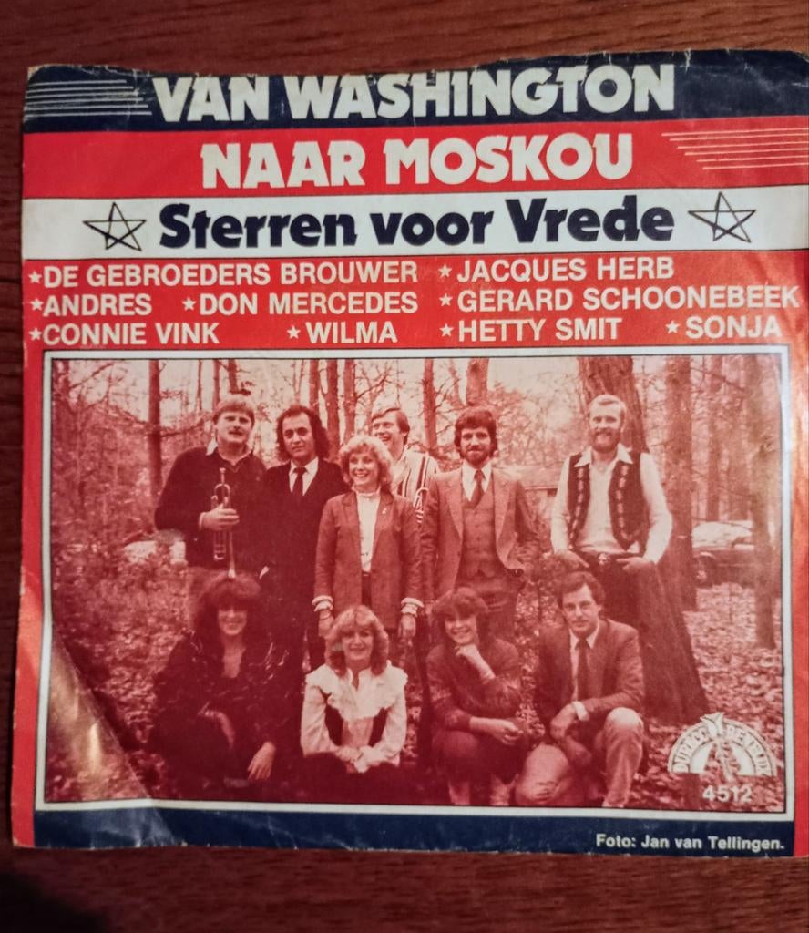 Sterren Voor Vrede - Van Washington Naar Moskou (piraat), Cd's en Dvd's, Vinyl Singles, Gebruikt, Single, 7 inch, Verzenden
