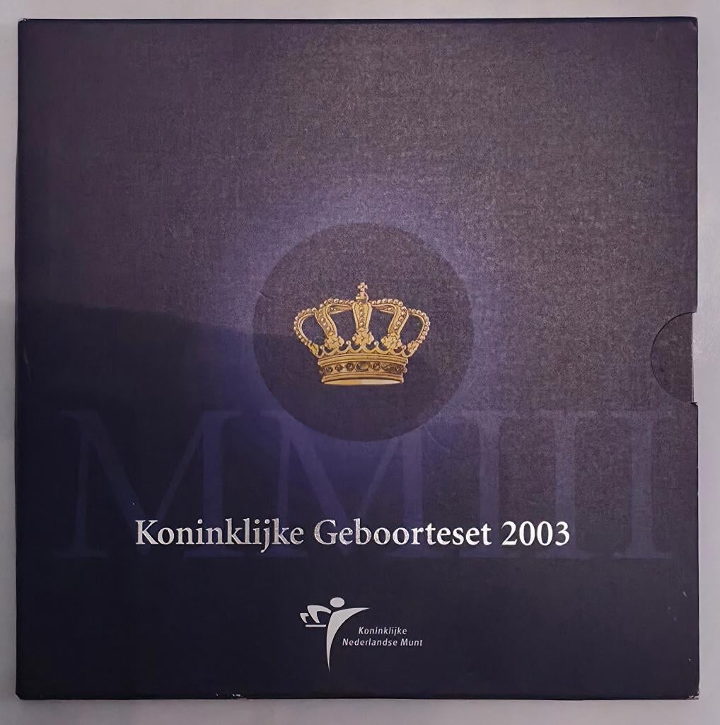 KNM Themaset 2003 Koninklijke Geboorte – 16,4 g .925 Zilver, Ophalen, Setje, Koningin Beatrix, Euro's