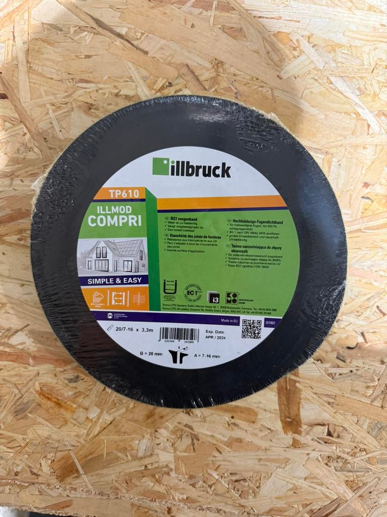 illbruck compriband, Minder dan 4 cm, Overige materialen, Ophalen of Verzenden, Zo goed als nieuw