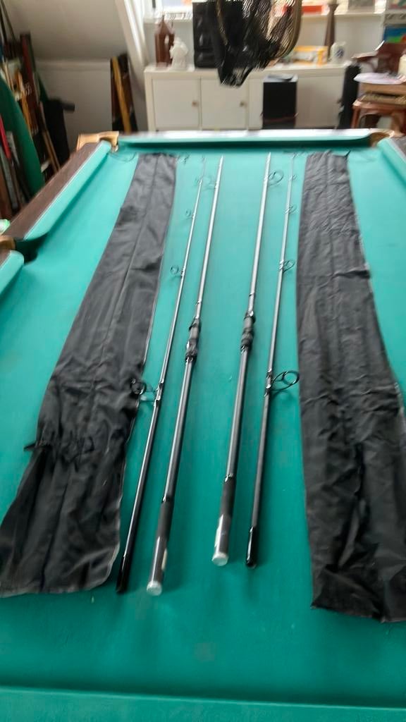 Set Shimano alivio karperhengels, Watersport en Boten, Ophalen of Verzenden, Zo goed als nieuw, Werphengel