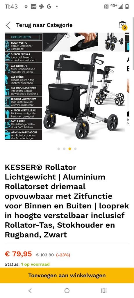 Rollator, Diversen, Ophalen, Nieuw