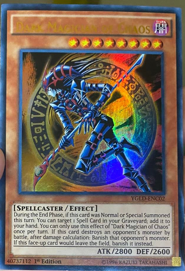 Yu-Gi-Oh! Dark Magician of Chaos YGLD 1st Edition !, Hobby en Vrije tijd, Verzamelkaartspellen | Yu-gi-Oh!, Verzenden, Gebruikt