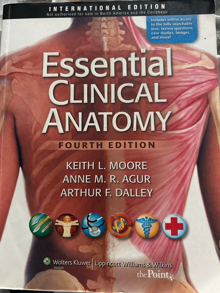 Essential Clinical Anatomy, 4th Edition, Ophalen of Verzenden, Beta, Gelezen, WO