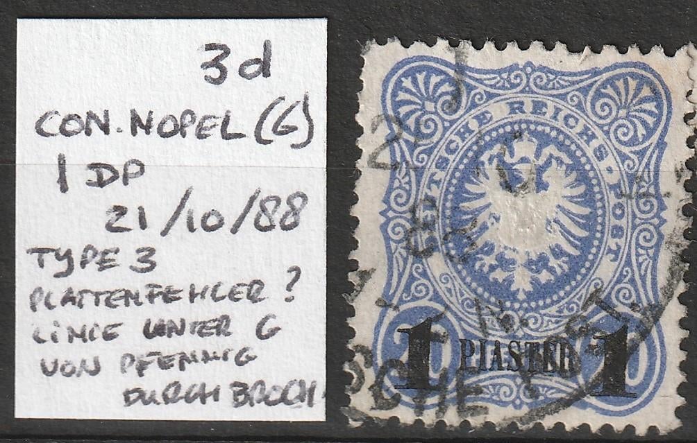 D. Post Turkey Michel nr. 3 d Gebruikt, Verzenden, Overige landen, Gestempeld