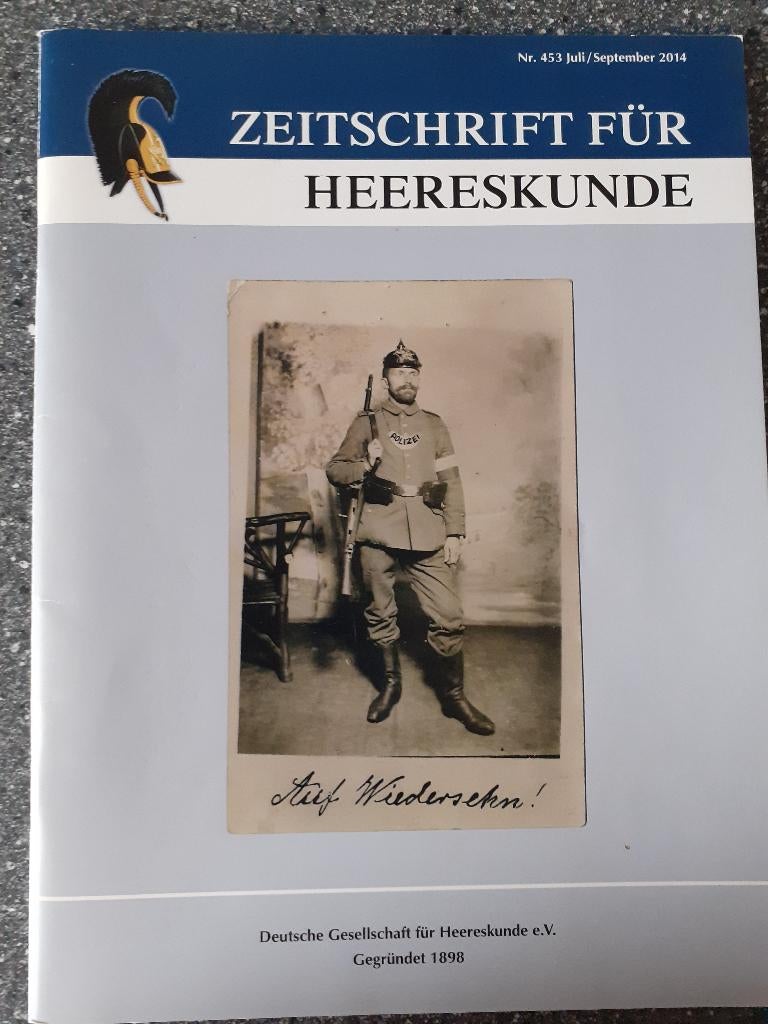 Zeitschrift fur Heereskunde ., Ophalen of Verzenden, Niet van toepassing, Gelezen, Landmacht