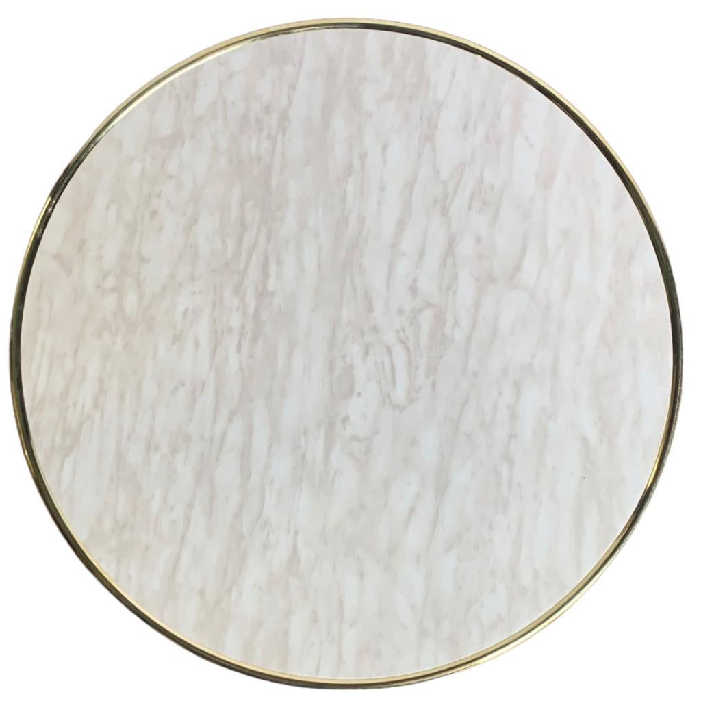 Tafelblad marmerlook met messing rand, Info@edvonline.nl, Nieuw, Ophalen of Verzenden, Inductorstraat 9b Veenendaal