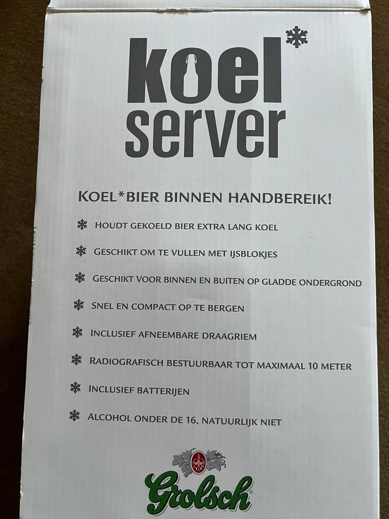 Grolsch koelserver, Verzamelen, Biermerken, Ophalen of Verzenden, Zo goed als nieuw, Grolsch