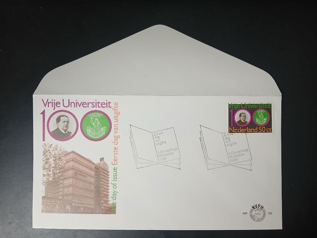 Nederland 1980 - FDC E188, Postzegels en Munten, Postzegels | Eerstedagenveloppen, Ophalen of Verzenden, Onbeschreven, Nederland