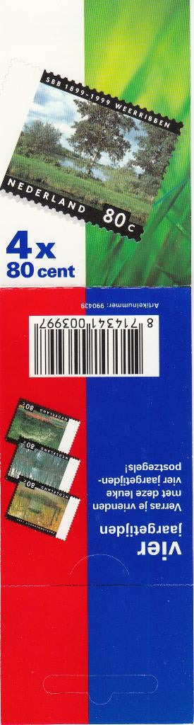 Nederland Postzegelboekje PB 53b Vier Jaargetijden Zomer, Postzegels en Munten, Postzegels | Nederland, Ophalen of Verzenden, Na 1940