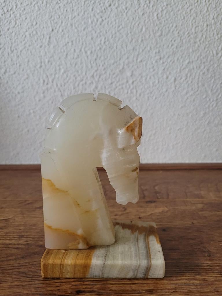 Marmeren Paarden Boekensteun, Ophalen of Verzenden, Gebruikt