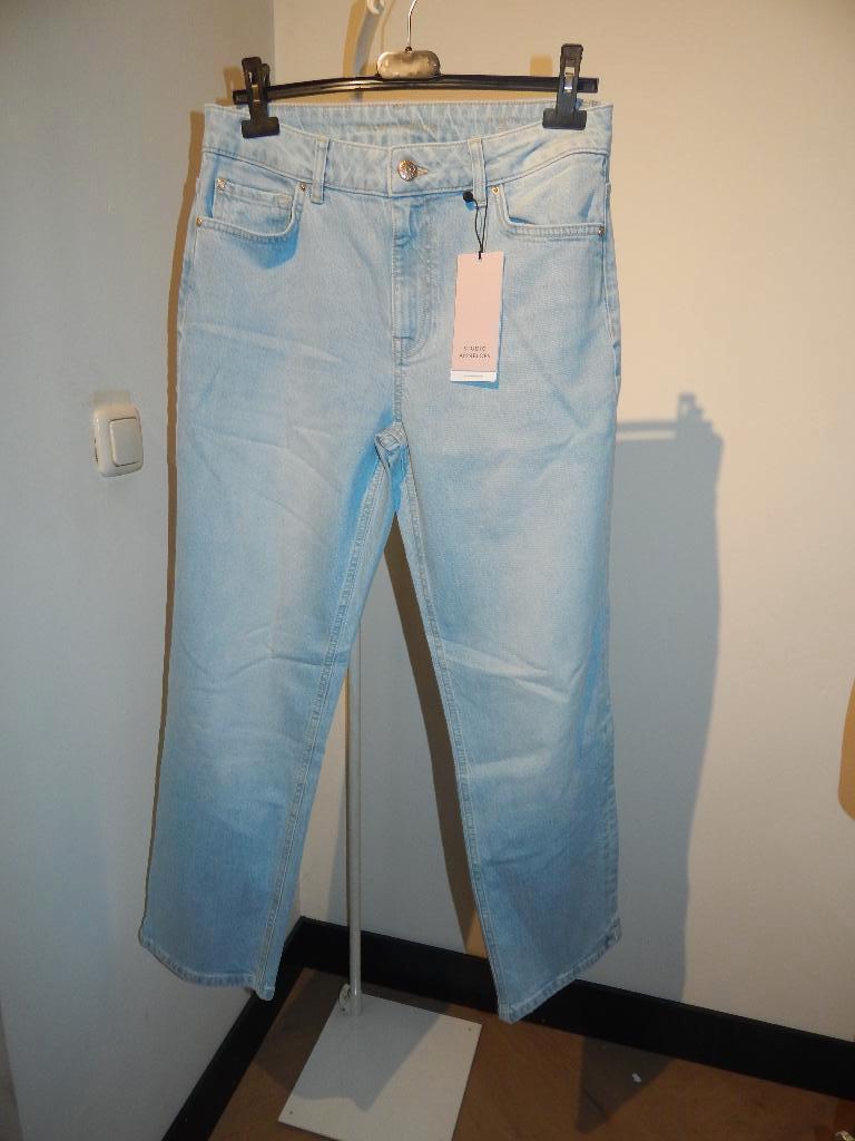 Studio Anneloes nieuwe broek straight fit licht blauw S/M, Studio Anneloes, Nieuw, Maat 36 (S), Lang