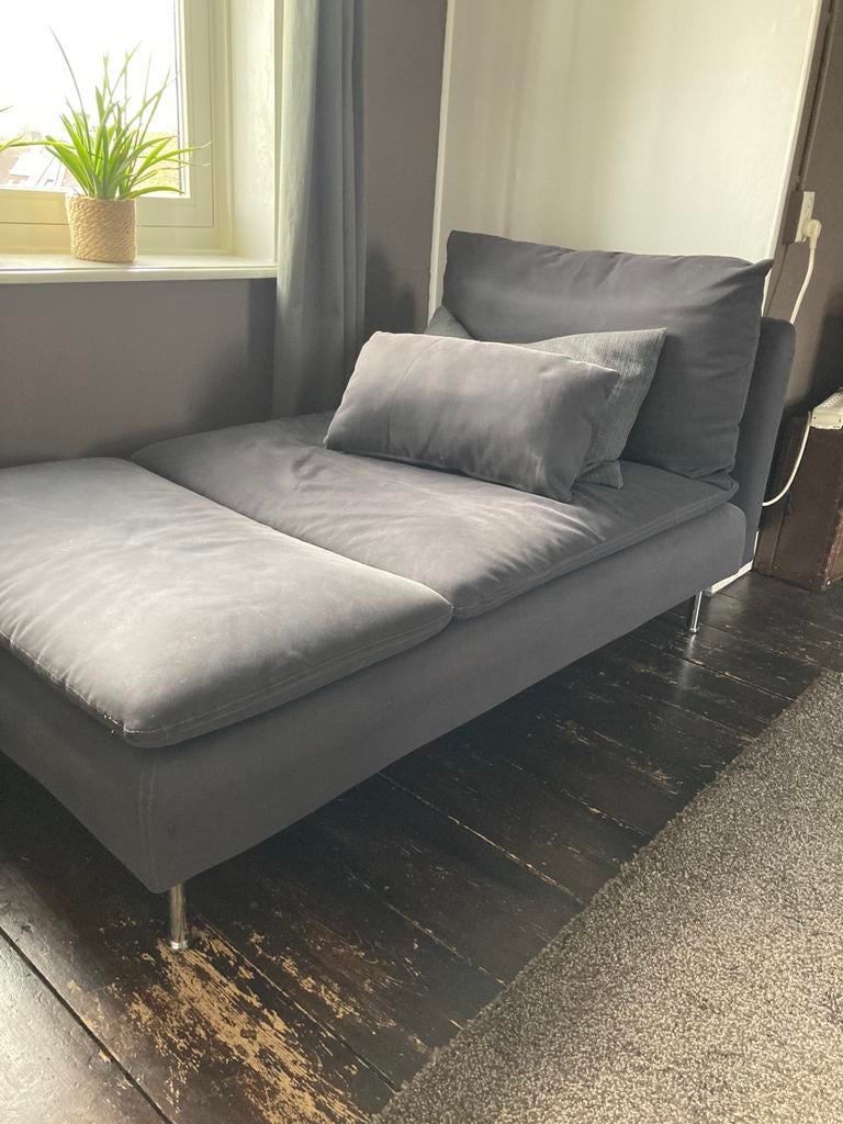 Chaise Lonque Soderhamn Ikea middengrijs, Ophalen, Zo goed als nieuw, Eenpersoons, Minder dan 150 cm