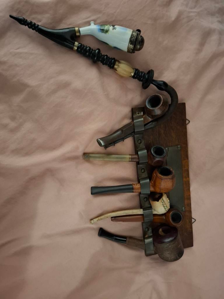 Pijpenrek met diverse pijpen, Ophalen of Verzenden