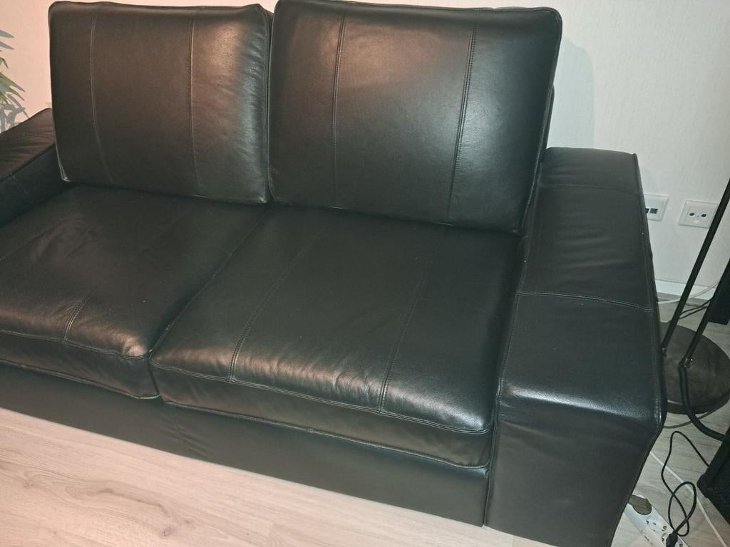 Ikea kivik 2 zitsbank 1jaar nieuw, Ophalen, Tweepersoons, Zo goed als nieuw, Leer