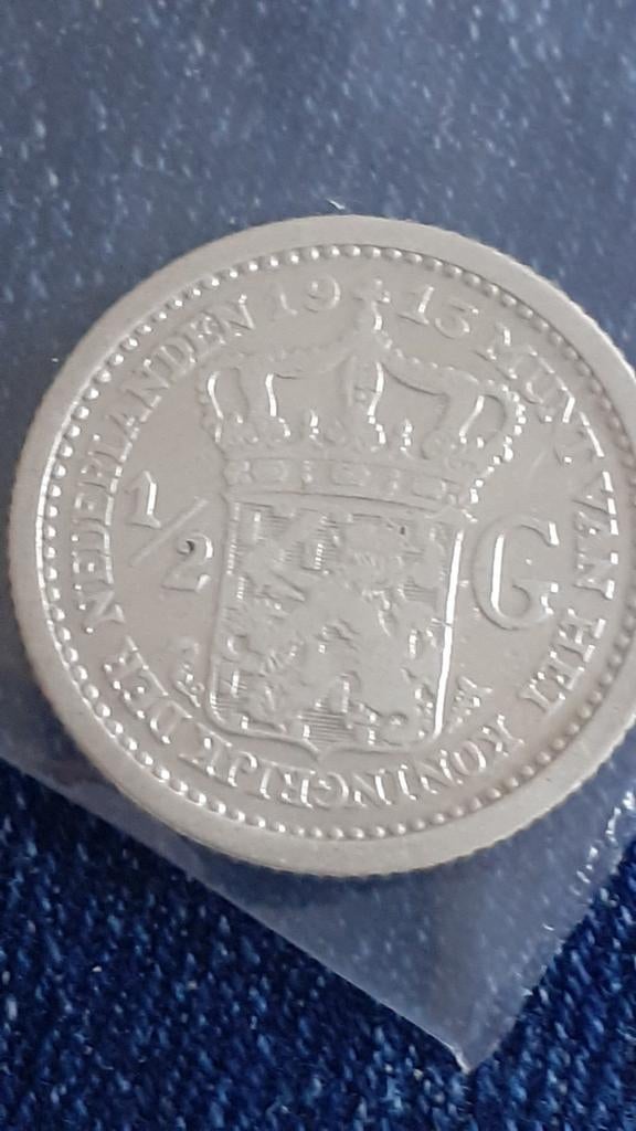 Halve gulden 1913 voor 16 euro inclusief verzendkosten, Verzenden, Koningin Wilhelmina, ½ gulden