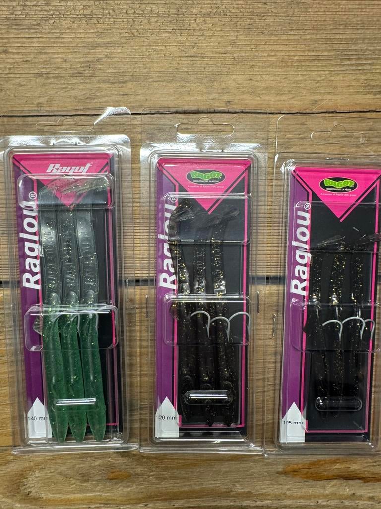 verp met 3 stuks ragot raglou sandeels ! 105 - 120 en 140mm, Watersport en Boten, Hengelsport | Zeevissen, Ophalen of Verzenden