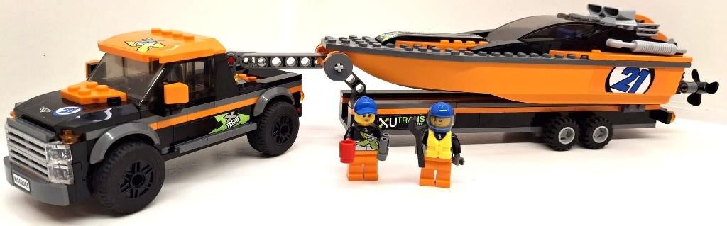 Lego City 4x4 met speedboot 60085, Ophalen of Verzenden, Zo goed als nieuw, Complete set, Lego