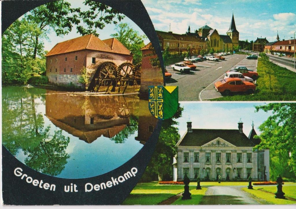 Groeten uit Denekamp. met auto's Opel Kadett B Coupe, Ophalen of Verzenden, 1960 tot 1980, Ongelopen, Overijssel