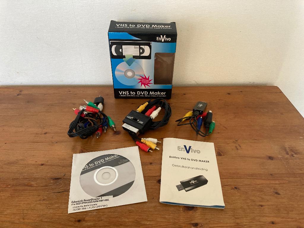 VHS naar DVD converter – EnVivo VHS to DVD Maker – compleet, Ophalen of Verzenden, Gebruikt