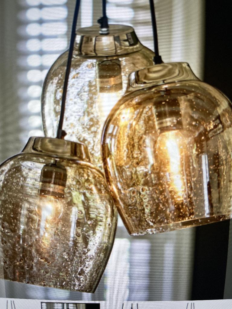 NIEUW in de doos mooie Riviera Maison lamp Rue de Temple, Huis en Inrichting, Lampen | Hanglampen, Ophalen, Nieuw, Glas, 75 cm of meer