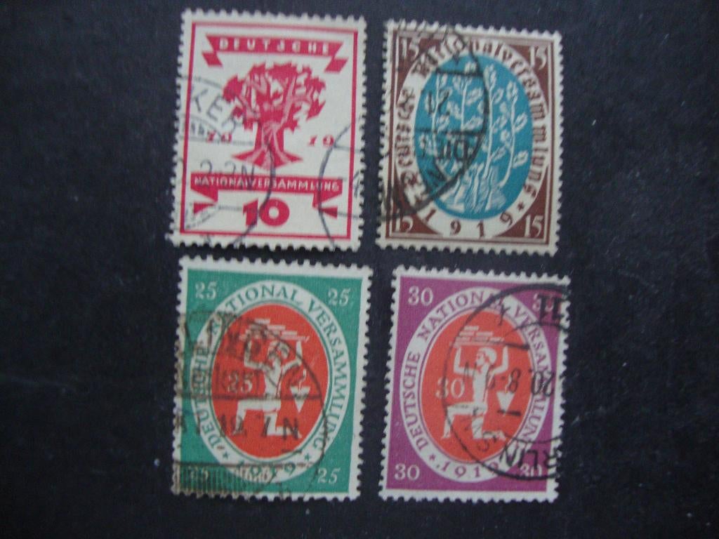 Duitse Rijk serie 107-110 Gestempeld., Ophalen of Verzenden, Overige periodes, Gestempeld