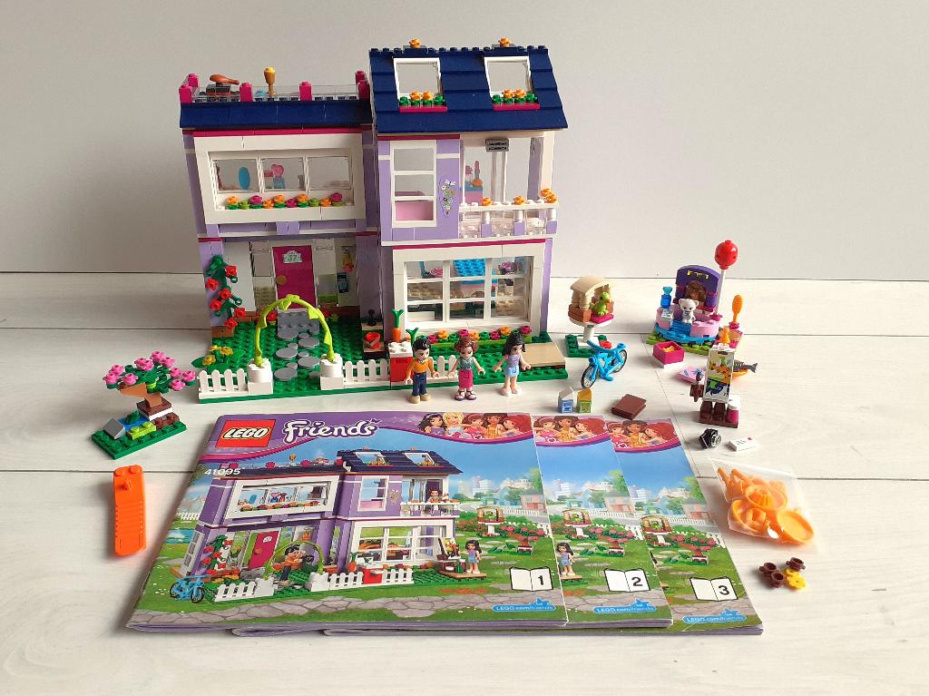 Lego Friends Emma's huis set 41095 met boekjes + setje 41114, Compleet, Lego, Friends, Ophalen of Verzenden