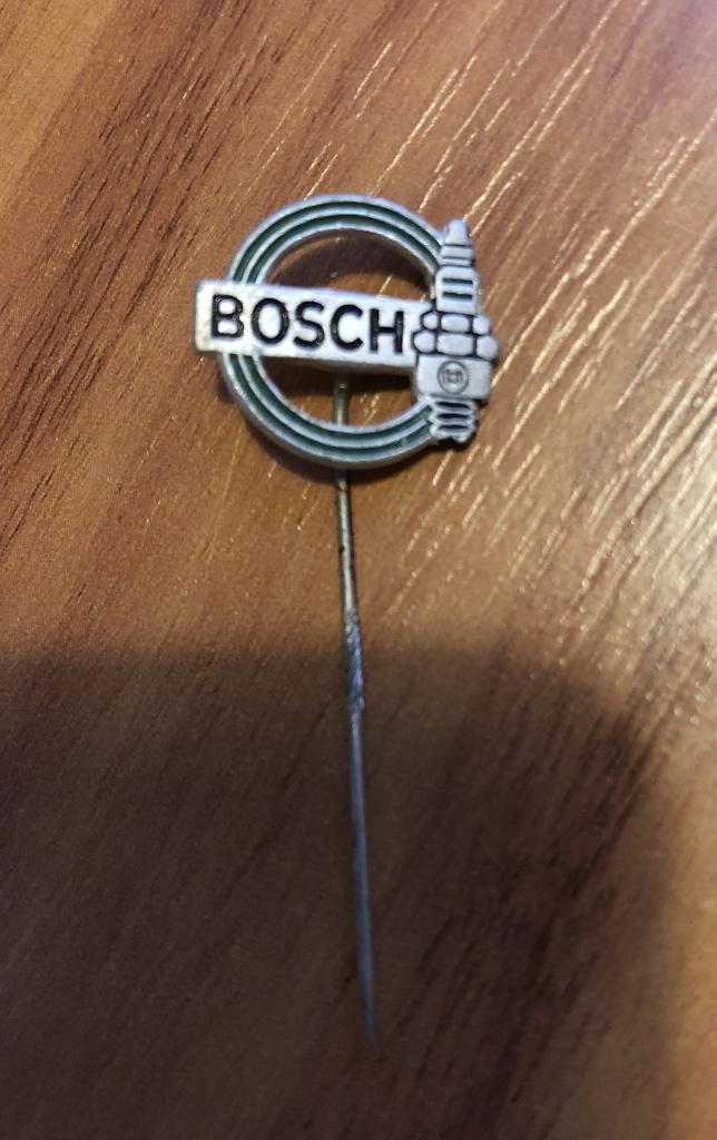 Speldje van Bosch bougies den, Verzamelen, Ophalen of Verzenden, Gebruikt, Transport, Speldje of Pin