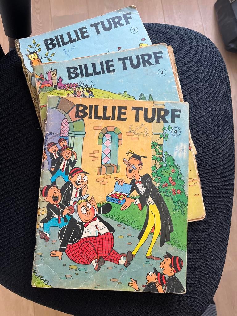 Billie Turf stripboeken nummers 2, 3, 4, 15, 18, Meerdere stripboeken, Ophalen of Verzenden, Gelezen