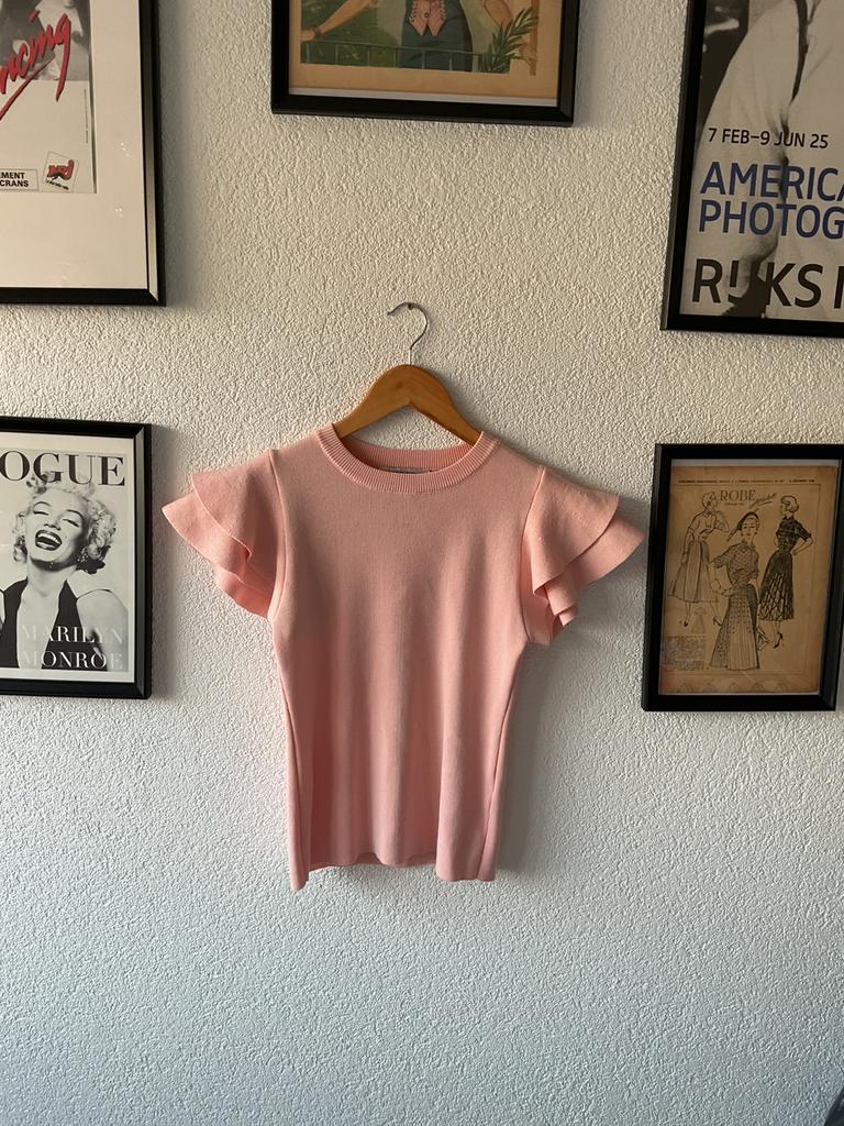 Luc-ce lichtroze shirt, Kleding | Dames, Maat 38/40 (M), Ophalen of Verzenden, Zo goed als nieuw, Korte mouw