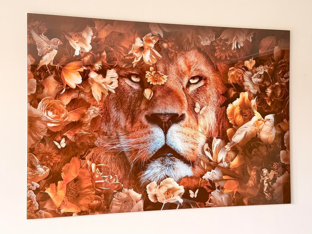 Glas schilderij, Ophalen of Verzenden, Zo goed als nieuw