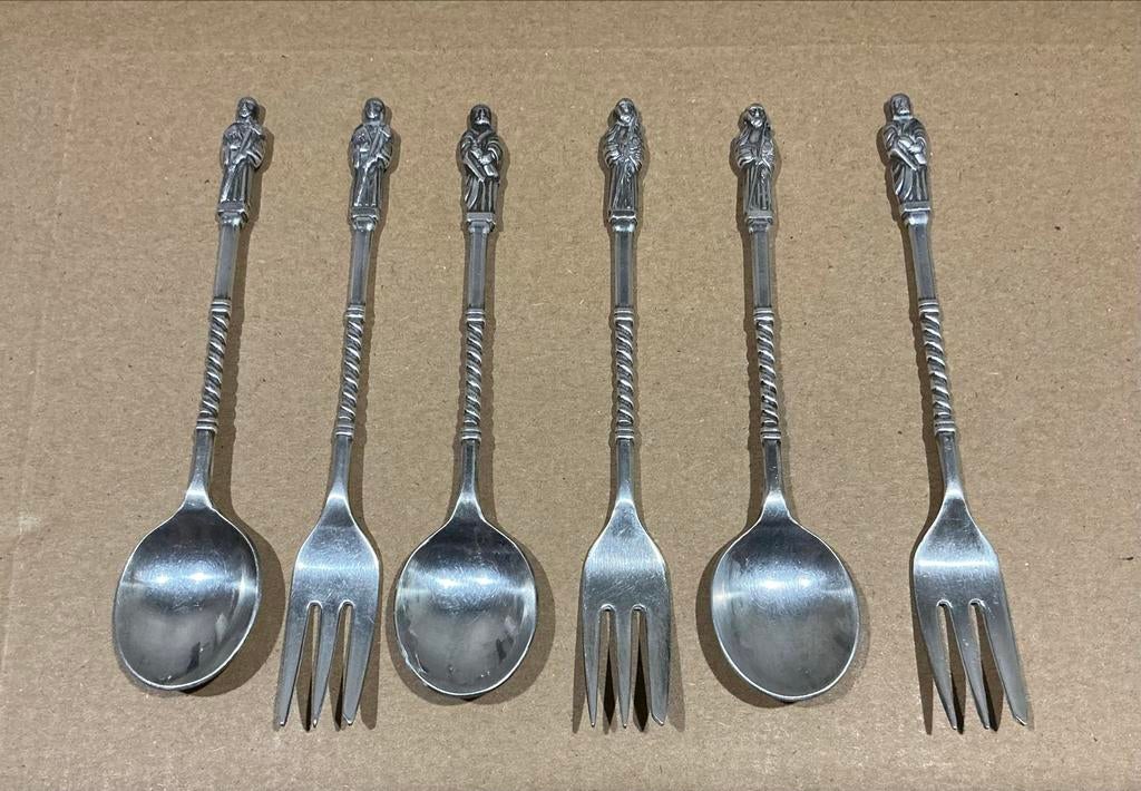 Vintage Apostel lepeltjes en Vorkjes., Verzenden